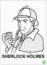 Coloring Sherlock Holmes Pages Dinokids Print Close Tvheroes sketch template