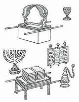 Tabernacle Ark Covenant Moses Exodus Tabernakel Attributen Vbs Tempel Ausmalbilder Drawing Sonntagsschule sketch template