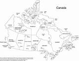 Canada Printable Map Provinces Blank Canadian Colouring Geography Coloring Kids Names Major States City Choose Board Print Maps sketch template