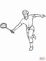 Badminton Coloring Pages Colouring Clipart Printable Drawing Gif Categories Games sketch template