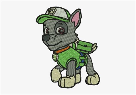 Rocky Paw Patrol Embroidery Designs Cartoon Character