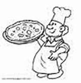 Coloring Pages Kids Jobs Various Baker Pizza sketch template