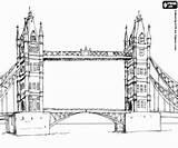 Londra Londres Zabytki Puente Pintar Ponte Monuments Kolorowanki Drawbridge Londynie Zwodzony Monumenti Europie Colorare Levatoio Colorearjunior Levadizo Puentes Innych Turystyczne sketch template