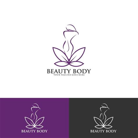 lotus beauty spa natural cosmetics woman logo template  vector