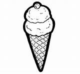 Ice Cream Coloring Cornet Coloringcrew sketch template