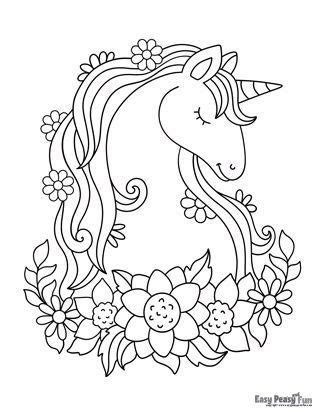 unicorn  flowers unicorn coloring pages coloring pages  kids