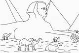 Sphinx Egypte sketch template