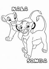 Coloring Simba Nala Pages Popular sketch template