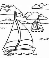 Coloring Ocean Pages Boat Sailing Kids Dragon Seascape Drawing Row Underwater Simple Printable Line Ship Boats Plants Summer Color Sheets sketch template