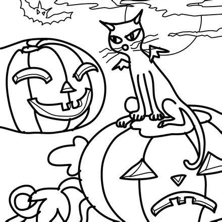 black cats coloring pages  printables  color   halloween