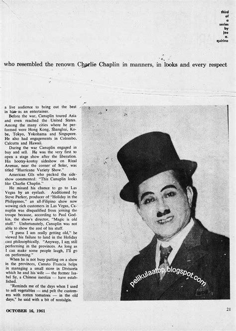 Pelikula Atbp Canuplin The Charlie Chaplin Of The