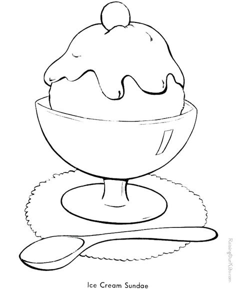 sundae coloring page images