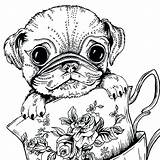 Pug Puppies Animals Colouring Getdrawings Bestcoloringpagesforkids Adultes Doug Coloriages Chiens Moins Teacup Plushies Getcolorings Colorings sketch template
