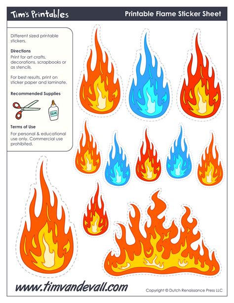printable flame stickers flame templates tims printables