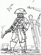 Pirate Coloring Pages Pirates Colorkid Gunsmith Gif sketch template