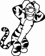 Tigger Coloring Pages Angry Wecoloringpage Getcolorings Silhouette Getdrawings Print sketch template