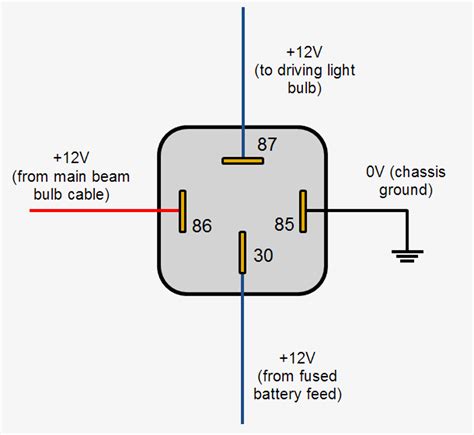 relay  pin wiring diagram