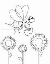Coloring Pages Bee Honey Bees Printable Abeille Coloriage High Dessin Kids Resolution Avec Flower Un Une Sur Nowadays Recommend Popular sketch template
