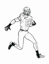 Coloring Football Pages Broncos Oregon Player Nfl Ducks College Players Denver Printable Back Tom Brady Drawing Colouring Color Logo Print sketch template