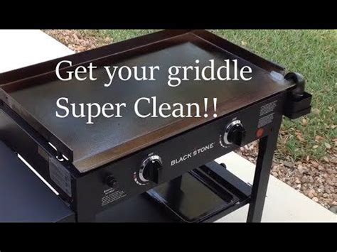 clean  blackstone  camp chef griddle youtube outdoor