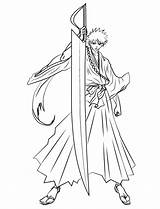 Bleach Ichigo Kurosaki Bankai Drawingtutorials101 Tutorials Sketches Desenhar Naruto Yoruichi Lineart Colouring Dibujar Action Rukia Abrir sketch template