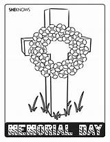 Coloring Pages Memorial Rip Wreath Cemetery Printable Getcolorings Print Letters Santa Templates Tombstone Color sketch template