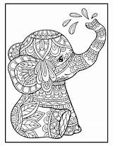 Mandala Elephant Mandalas Adults Tiere Ausmalbilder Elefant sketch template