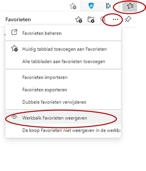 werkbalk favorieten van edge  chrome aware consultancy coaching