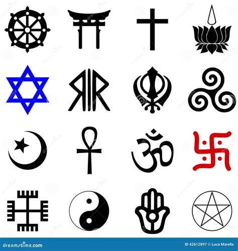 simboli  religioni illustrazione vettoriale immagine  confucian