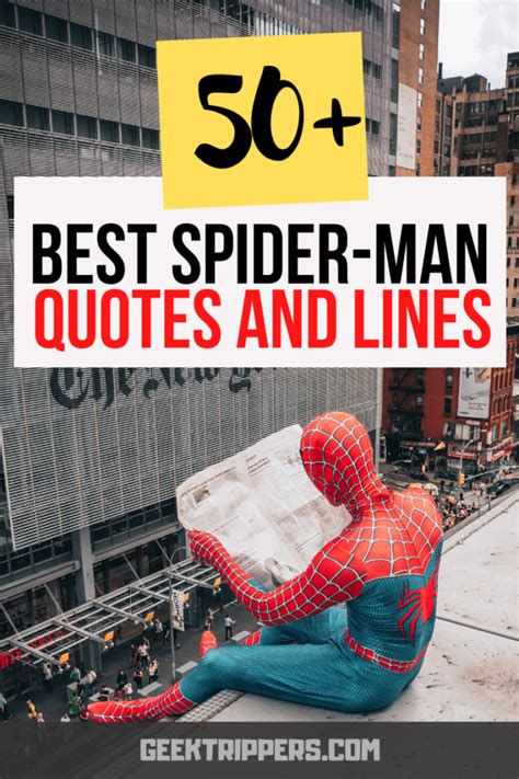 spider man quotes    movies tv shows geek trippers