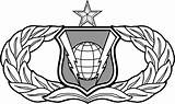 Badge Command Control Force Air Senior Level Defense Af sketch template
