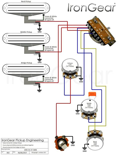 guitar wiring diagram single pickup guitar pickups custom