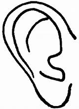 Ear Coloring Pages Ears Right Kids Color Clipart Drawing Hear Listening Template Print Library Popular sketch template