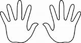 Outline Hand Printable Template Clip Handprint Clipart sketch template
