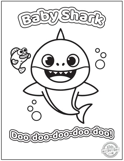 printable baby shark coloring pages   print kids