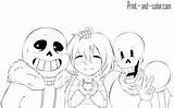 Undertale Chara Frisk Papyrus sketch template