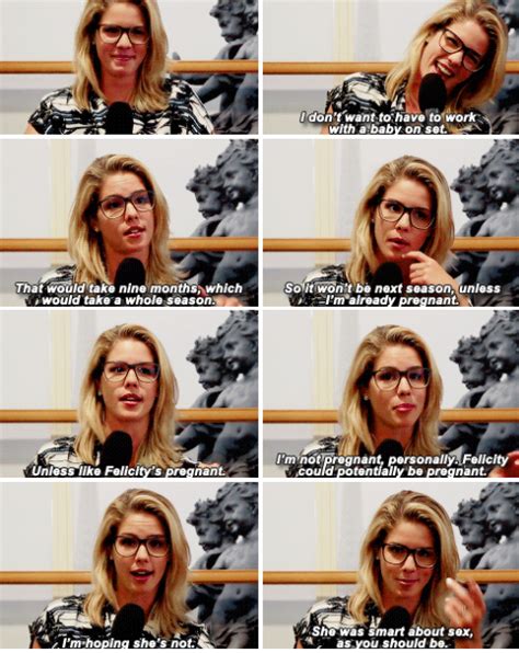 Emily Bett Talking About The Possibility Of Felicity Being