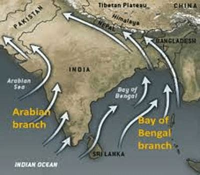 monsoon winds  bay  bengal indian monsoon geography notes