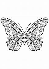 Butterfly Coloring Pages Adults Butterflies Beautiful Printable Justcolor Adult sketch template