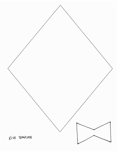 printable cut  kite template