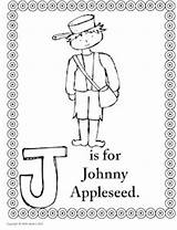 Appleseed Johnny sketch template