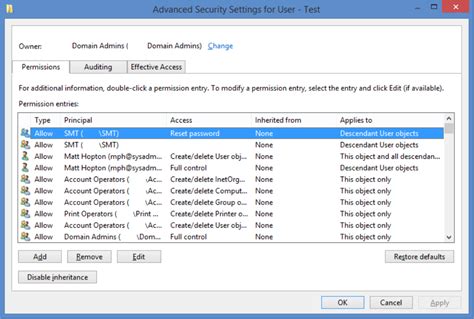 detecting delegated permissions  active directory netwrix blog