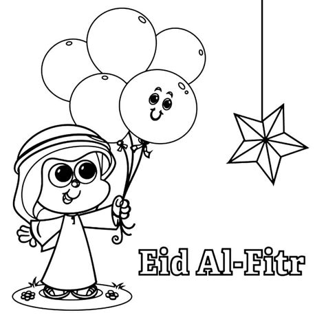 eid al fitr  coloring page  printable coloring pages  kids