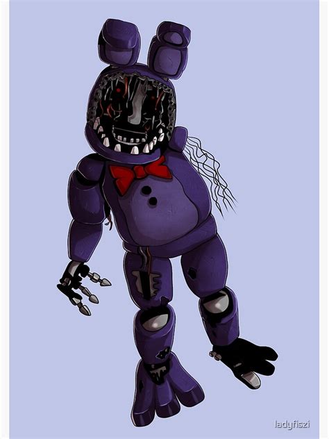 Fnaf 2 Withered Bonnie Design Spiral Notebook By