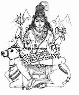 Shiva Shiv Parvati Nandi Hindu Siva Clipground Ganesh sketch template