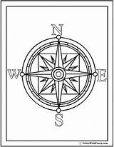 Compass Coloring Rose Pages Drawing Color Pirate Template Printable Colouring Getdrawings Kids South Printables North Getcolorings East West Pdf Print sketch template