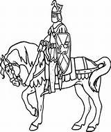 Ritter Pferd Ausmalbild Ausmalen sketch template