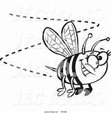 Bee Buzzing Vecto Toonaday Gurus sketch template