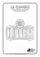 Coloring Nba Pages Logos Teams Cool Clippers La Basketball Logo Sheets Warriors Golden State sketch template