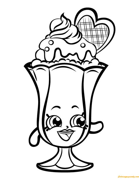 suzie sundae shopkin season  coloring page  coloring pages